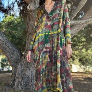 Raag Collared Long Sleeve Dress